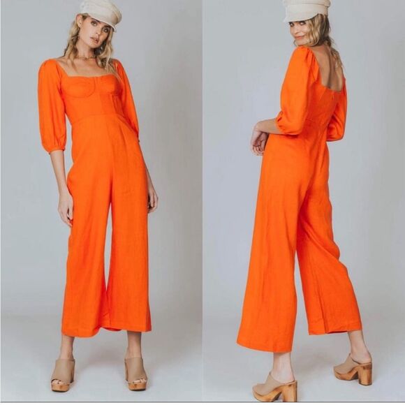 Capulet Manzanita Linen coral Revolve jumpsuit